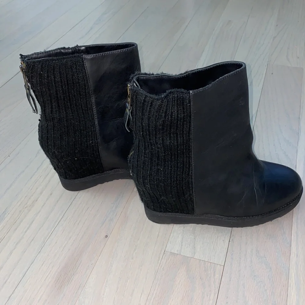 Hidden Wedge Shearling Boots - Picture 4 of 5
